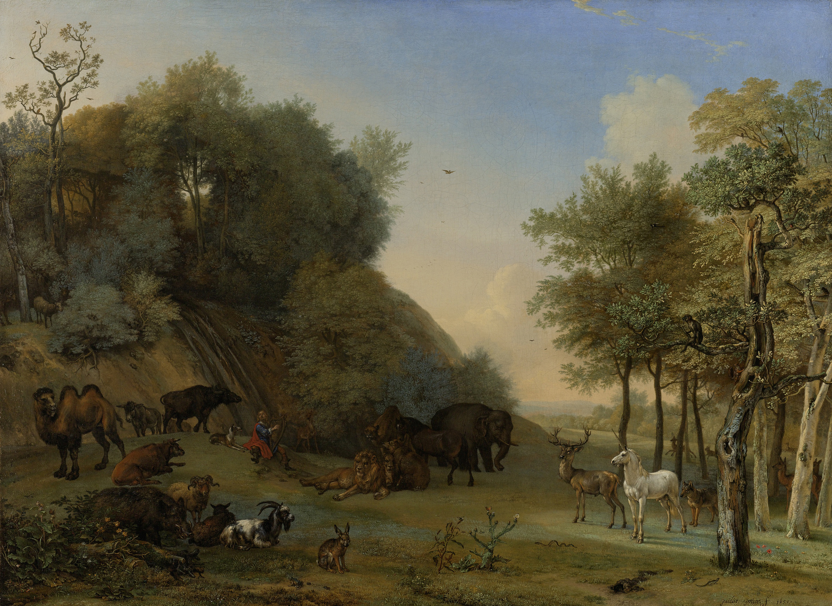 Orpheus and the Animals, by Paulus Potter, public domain