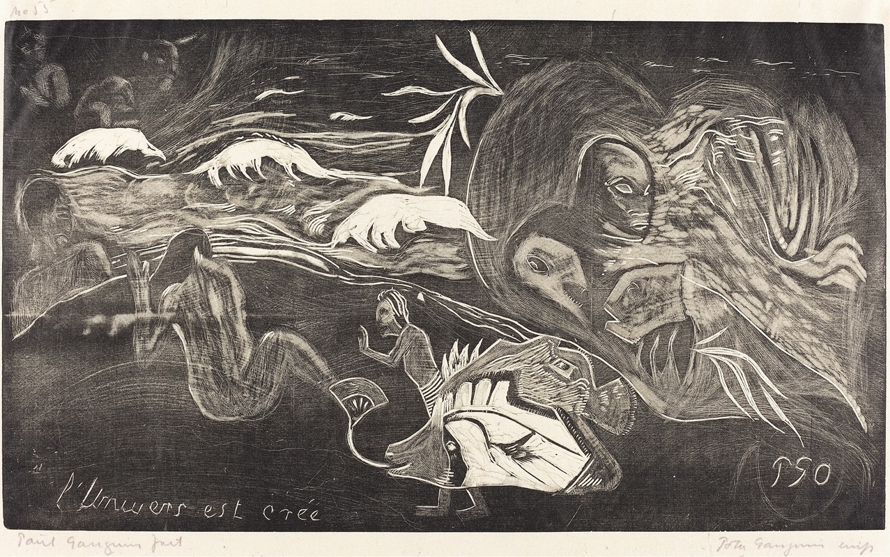 Paul Gauguin's painting 'The Universe is Created II' explores themes of creation and existence.