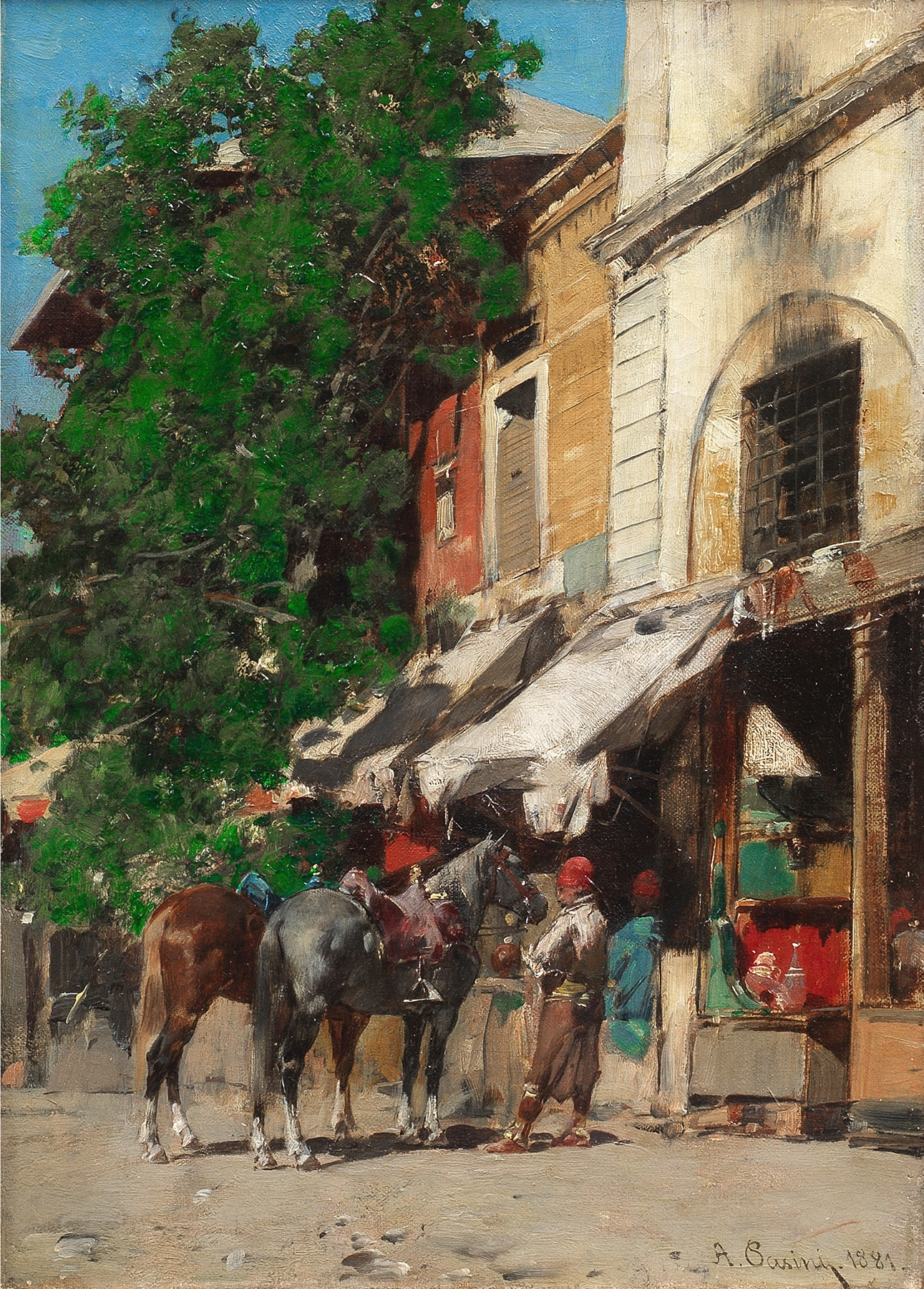 Al mercato, Istanbul, by Alberto Pasini, public domain