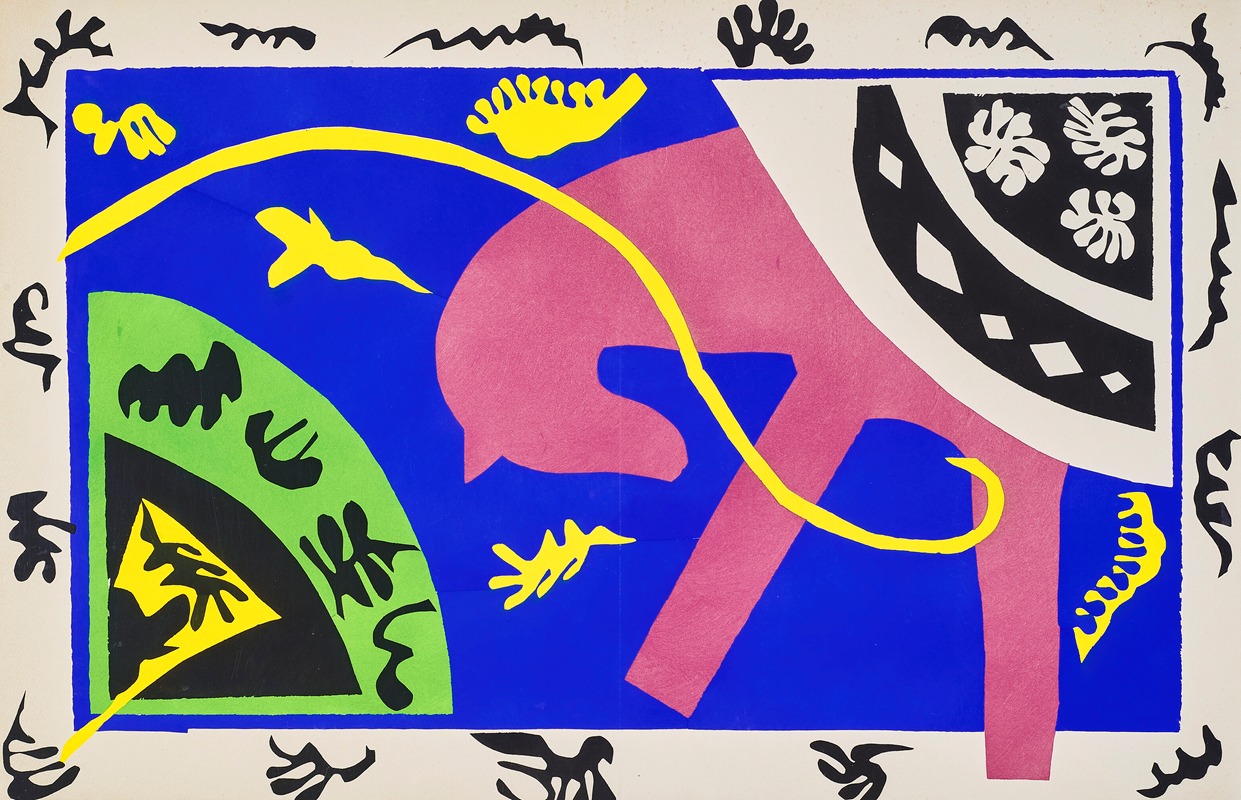 Henri Matisse's painting features a horse, a rider, and a clown in a vibrant composition.