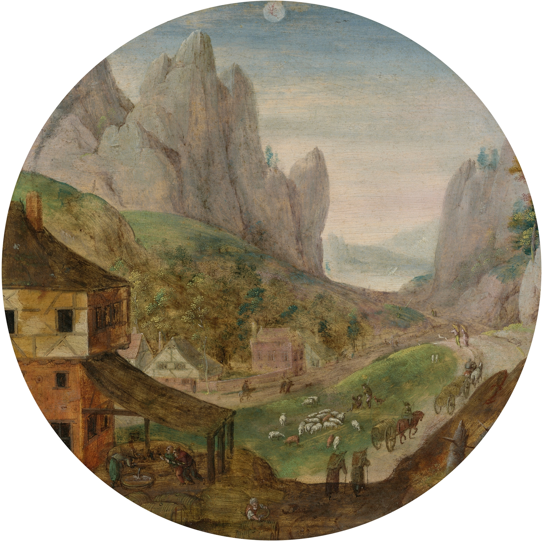 Landscape with autumn foliage by Jacob Grimmer, medium unknown
