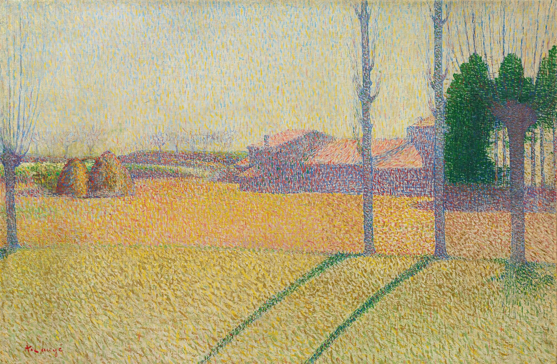 L’hort À Cailhau by Achille Laugé, oil painting depicting a lush garden scene.