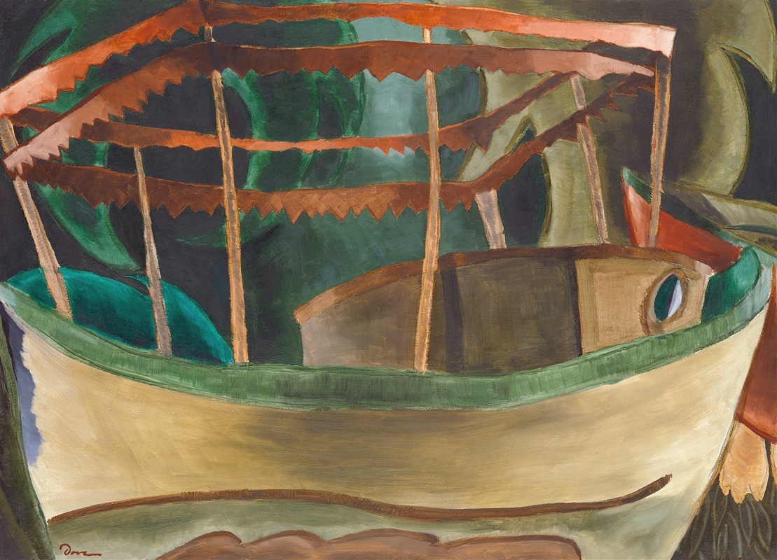 Arthur Dove's 'Fishboat' captures a serene marine scene.