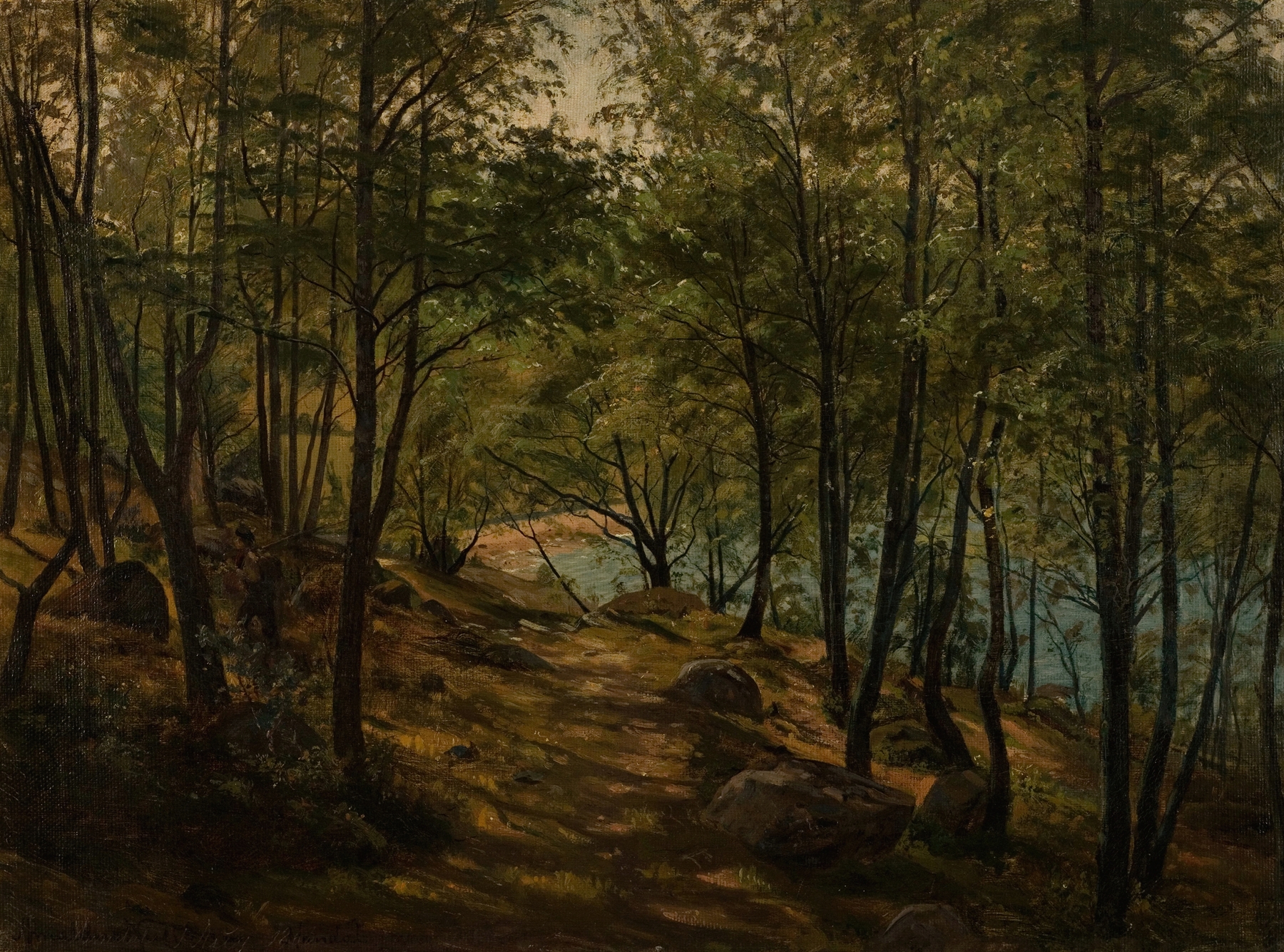 Ulvegjelskogen, Mandal, by Amaldus Nielsen, public domain