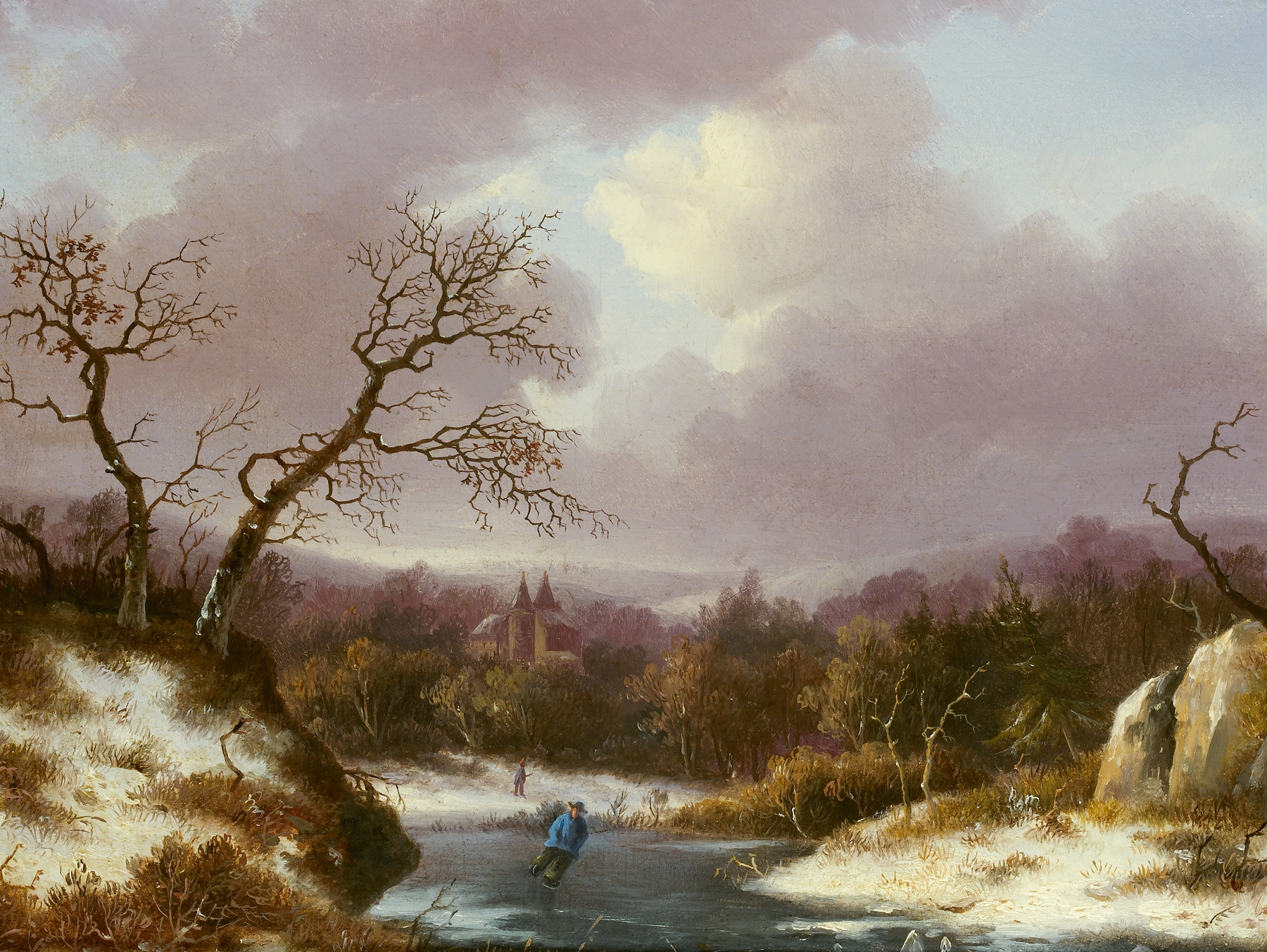 Winterlandschap, by Andreas Schelfhout, public domain