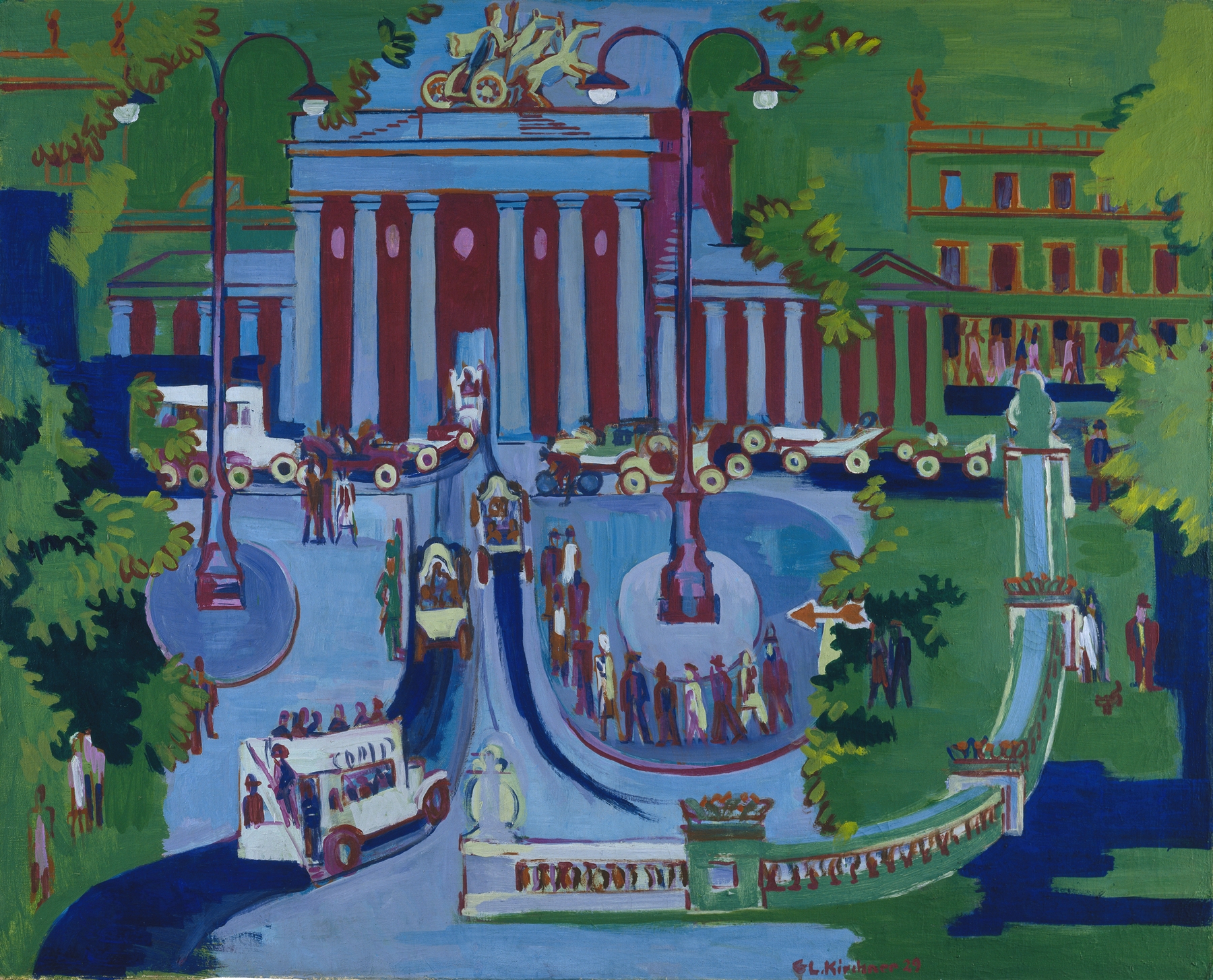 Brandenburg Gate, by Ernst Ludwig Kirchner, public domain