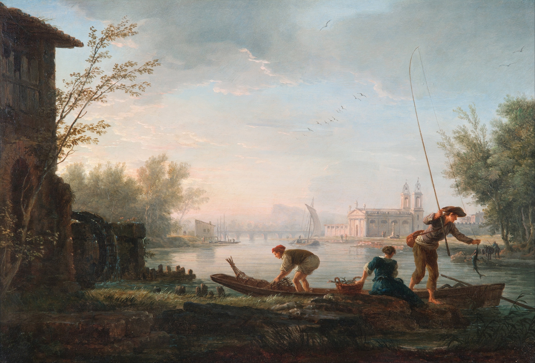 The four times of day- Morning, by Claude-Joseph Vernet, public domain