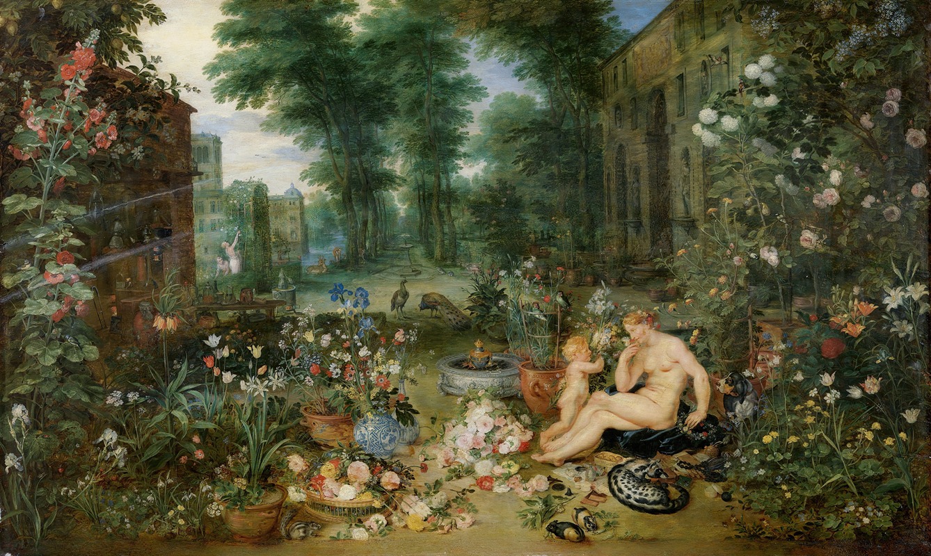 Allegory of the Sense of Smell by Peter Paul Rubens depicts a woman surrounded by flowers and scents.