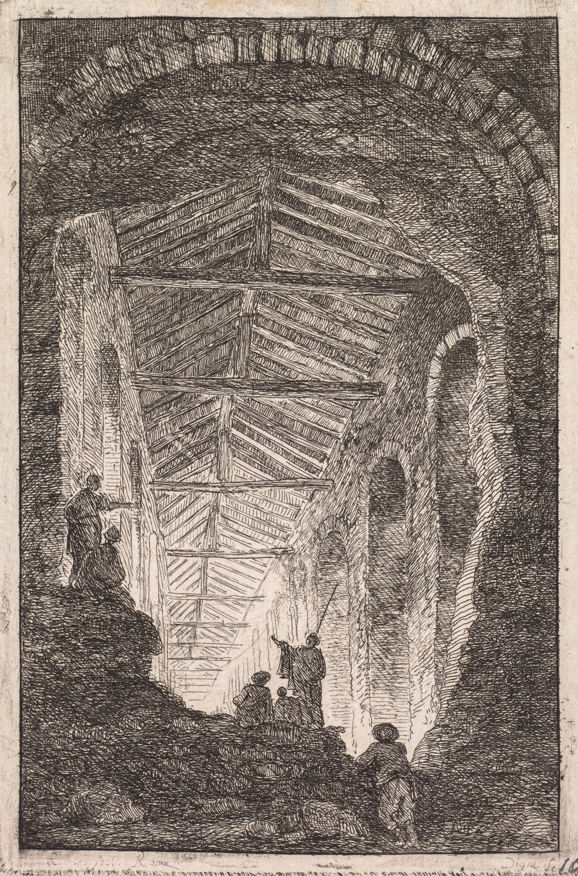 The Antique Gallery, by Hubert Robert, public domain