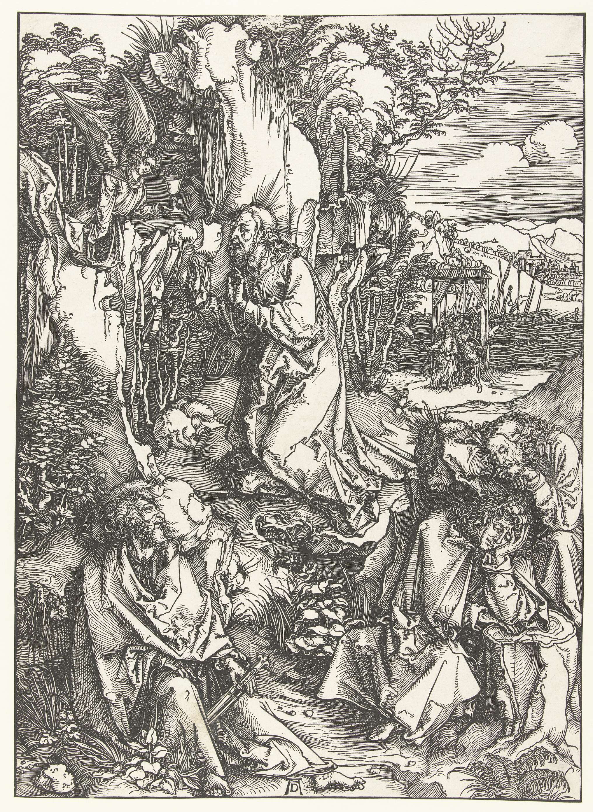 Christus op de Olijfberg, by Albrecht Dürer, public domain