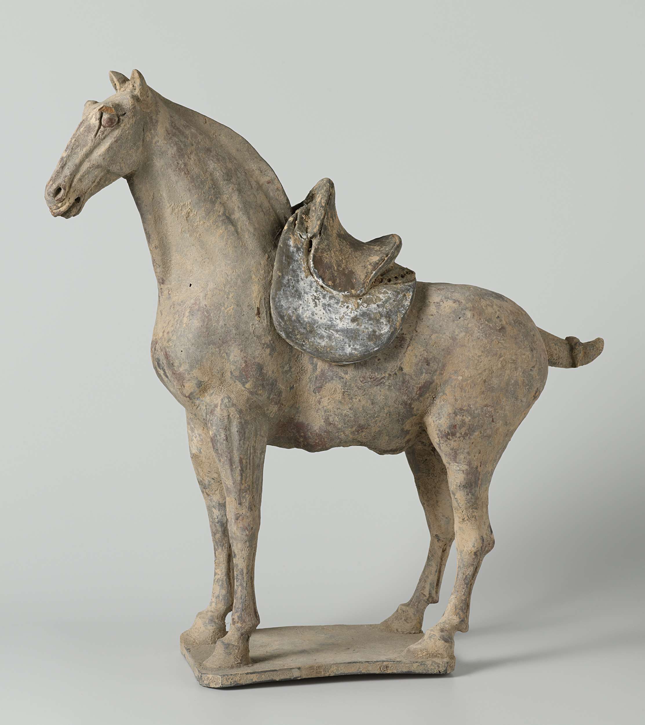 Horse tomb figure, earthenware by Unknown Artist