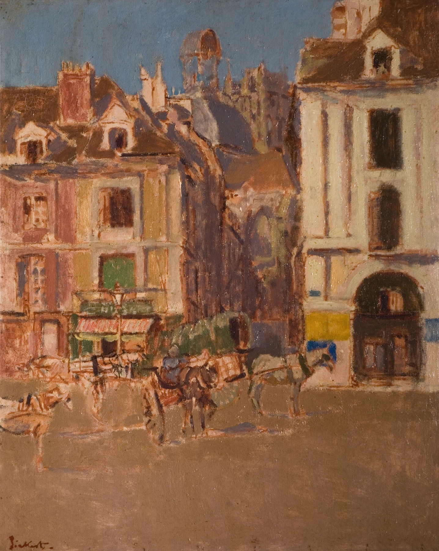 La Rue Notre Dame And The Quai Duquesne, oil painting by Walter Richard Sickert