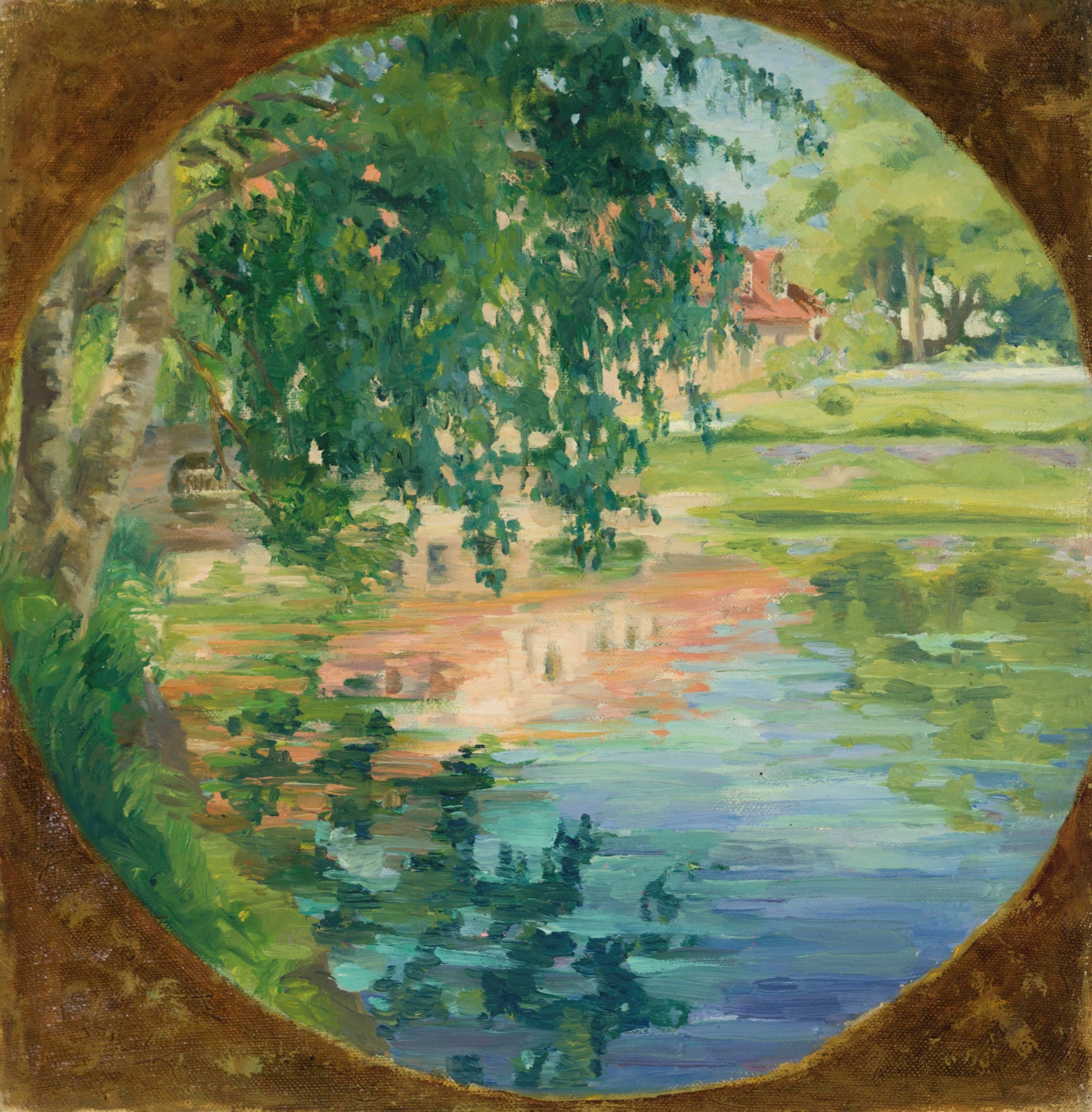 Landscape by Lilly Walther, impressionism, depicting gentle hills and a placid sky