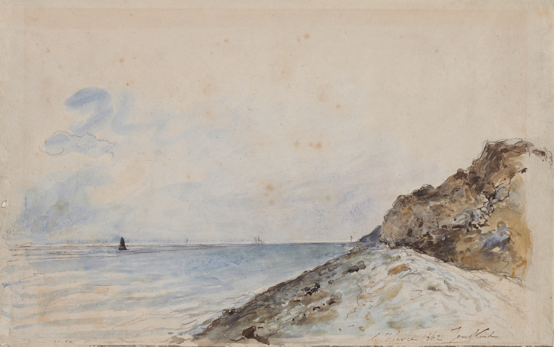 Le Havre, by Johan Barthold Jongkind, public domain