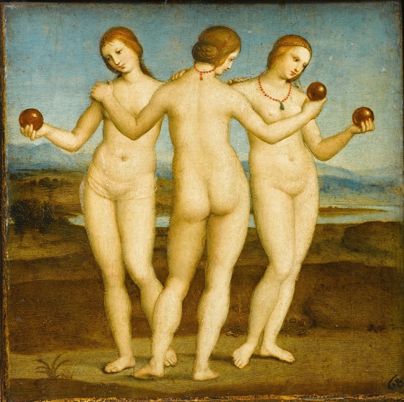 Raphael's 'The Three Graces' depicts the mythological figures in a harmonious composition.