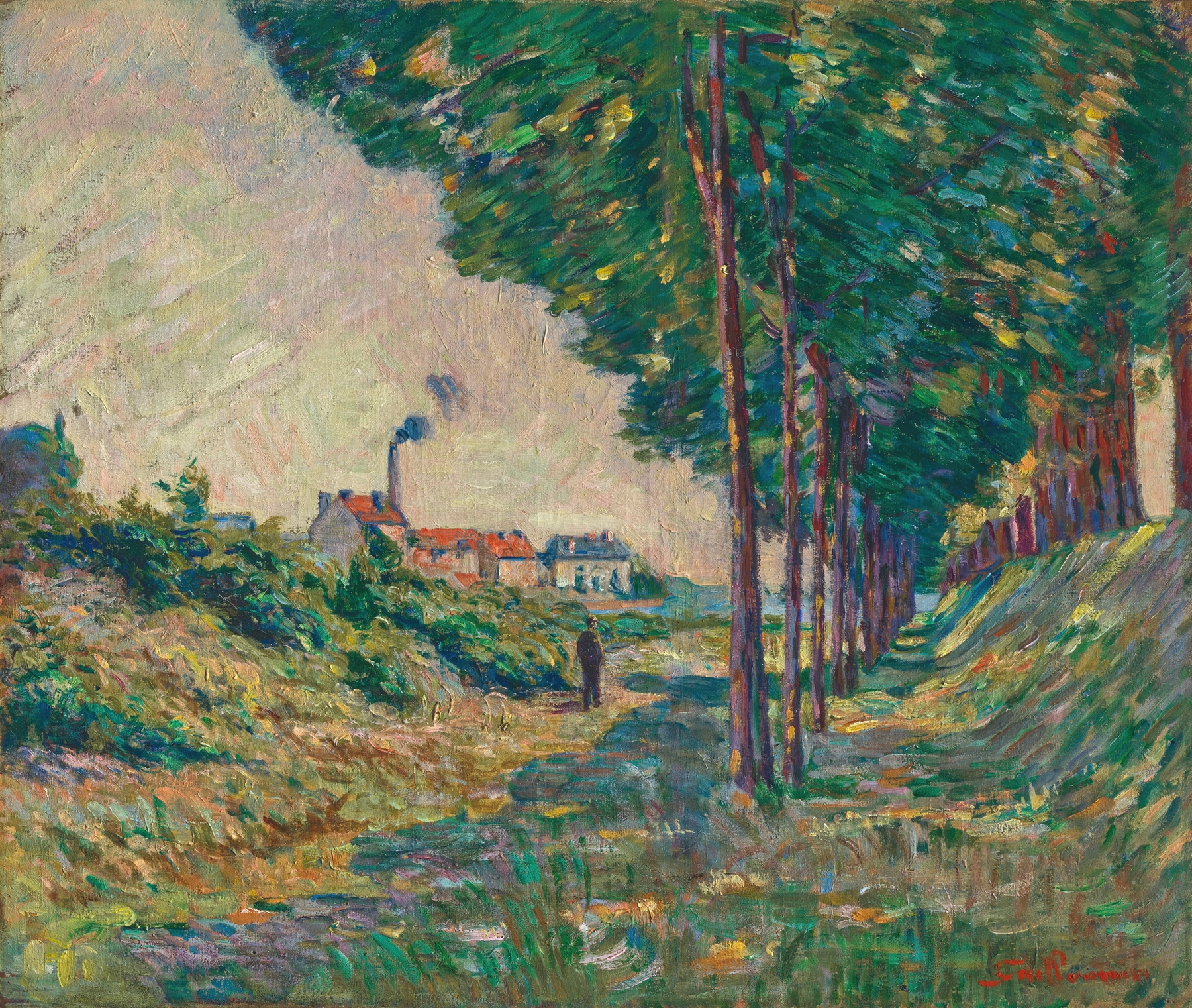 Le chemin de halage à Charenton, Ile de France, by Armand Guillaumin, public domain