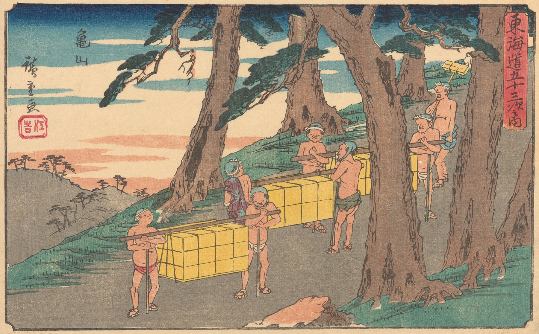 Kameyama, by Utagawa Hiroshige, public domain