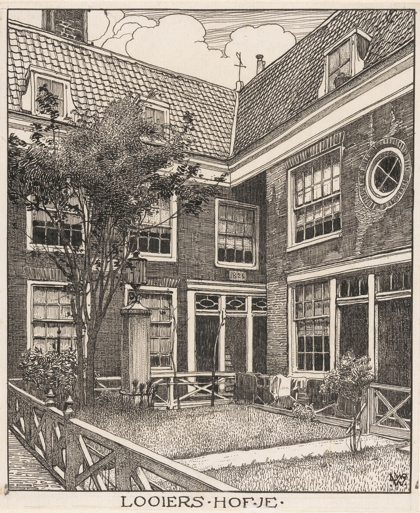 Looiers Hofje te Amsterdam, by Willem Wenckebach, public domain
