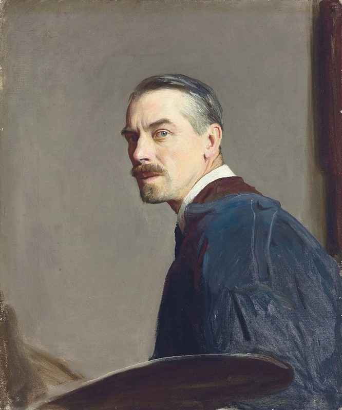 Self-portrait by George Spencer Watson showcases the artist's unique style.