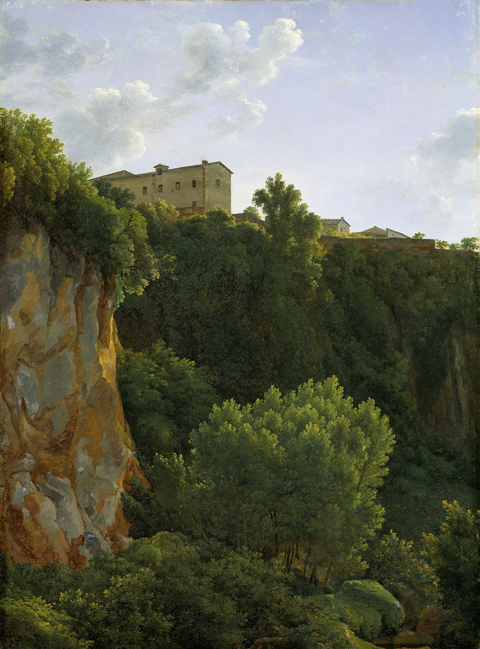 Gorge at Cività Castellana, oil on canvas by Jean-Joseph-Xavier Bidauld