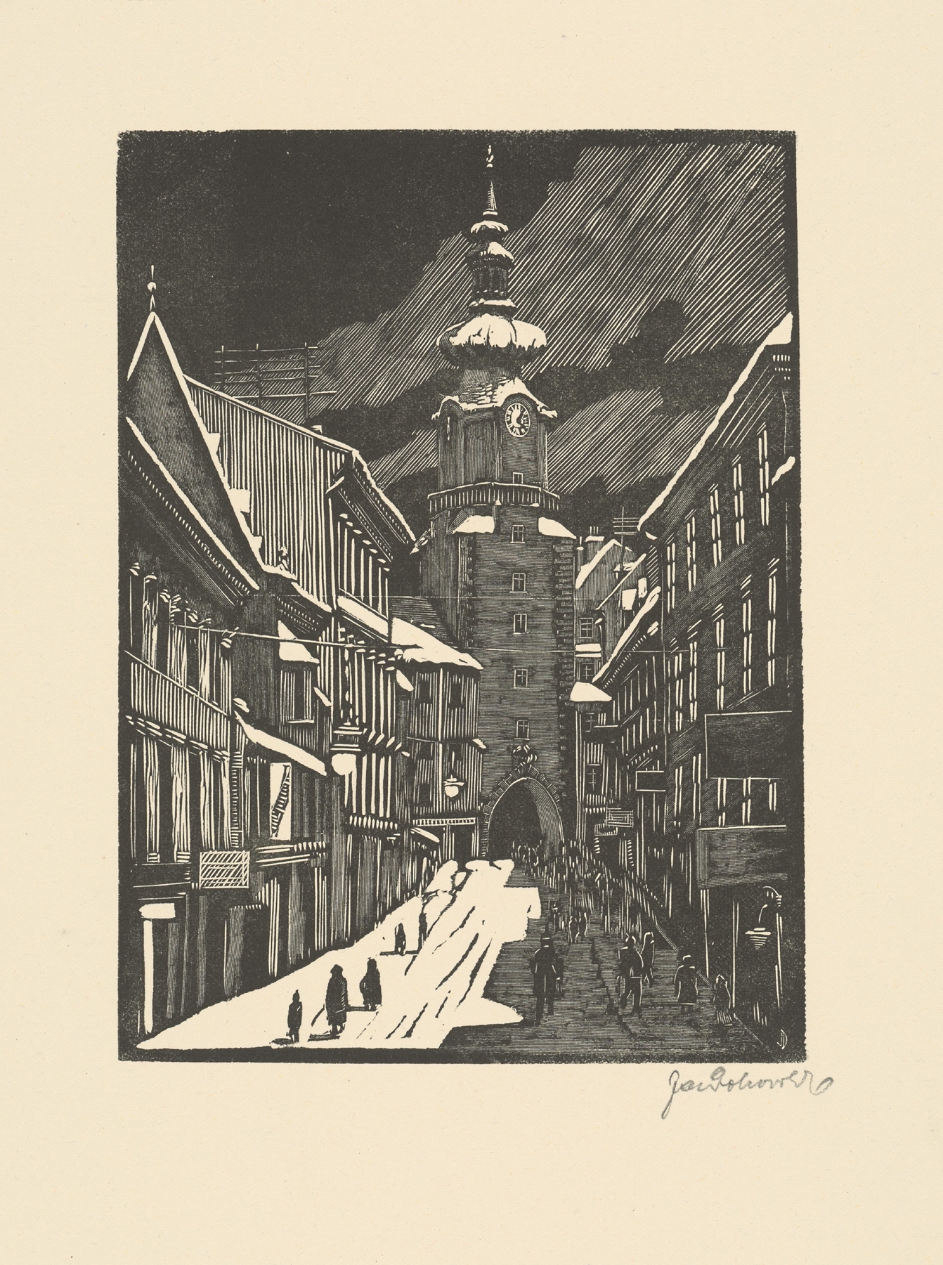 Modernism architecture by Jaroslav Dobrovolský featuring an archway