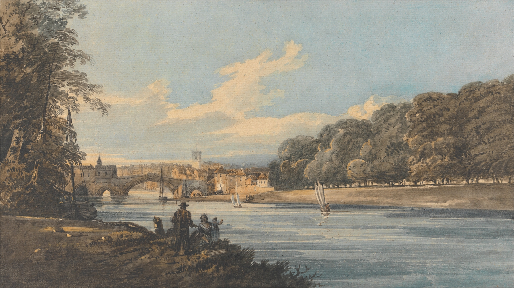 The New Walk, York, by Thomas Girtin, public domain
