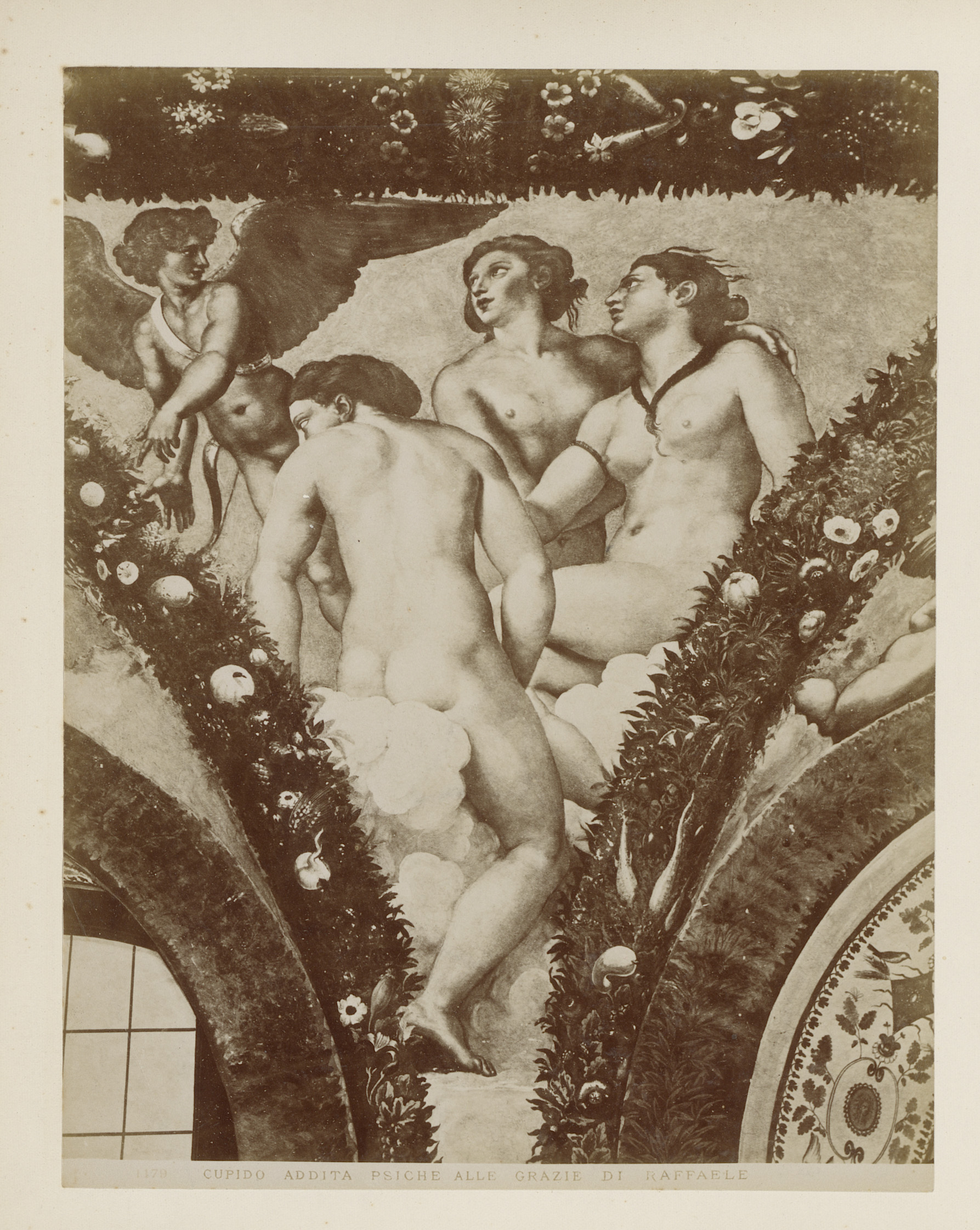 Fresco of Cupido and Psyche by Domenico Anderson, albumen print