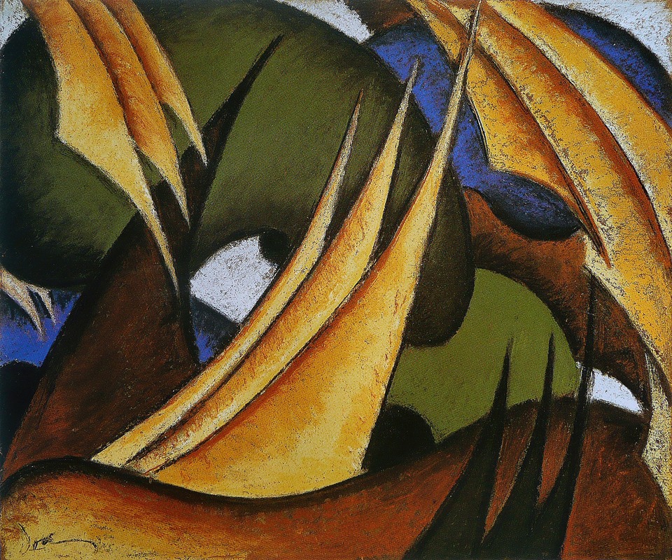 Arthur Dove's 'Sails' captures the essence of marine life through abstract forms.