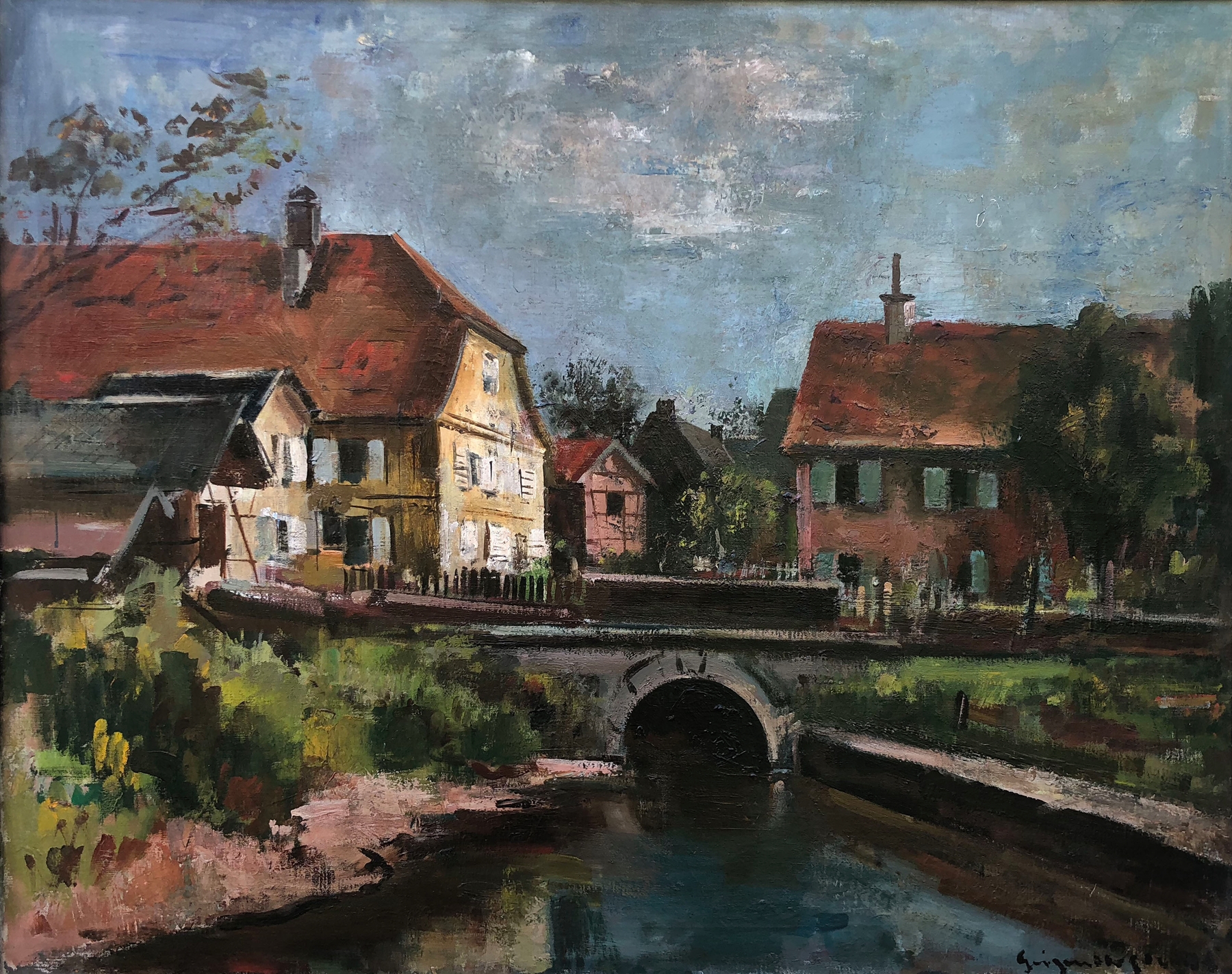 Fränkisches Dorf bei Bamberg, by Otto Geigenberger, public domain