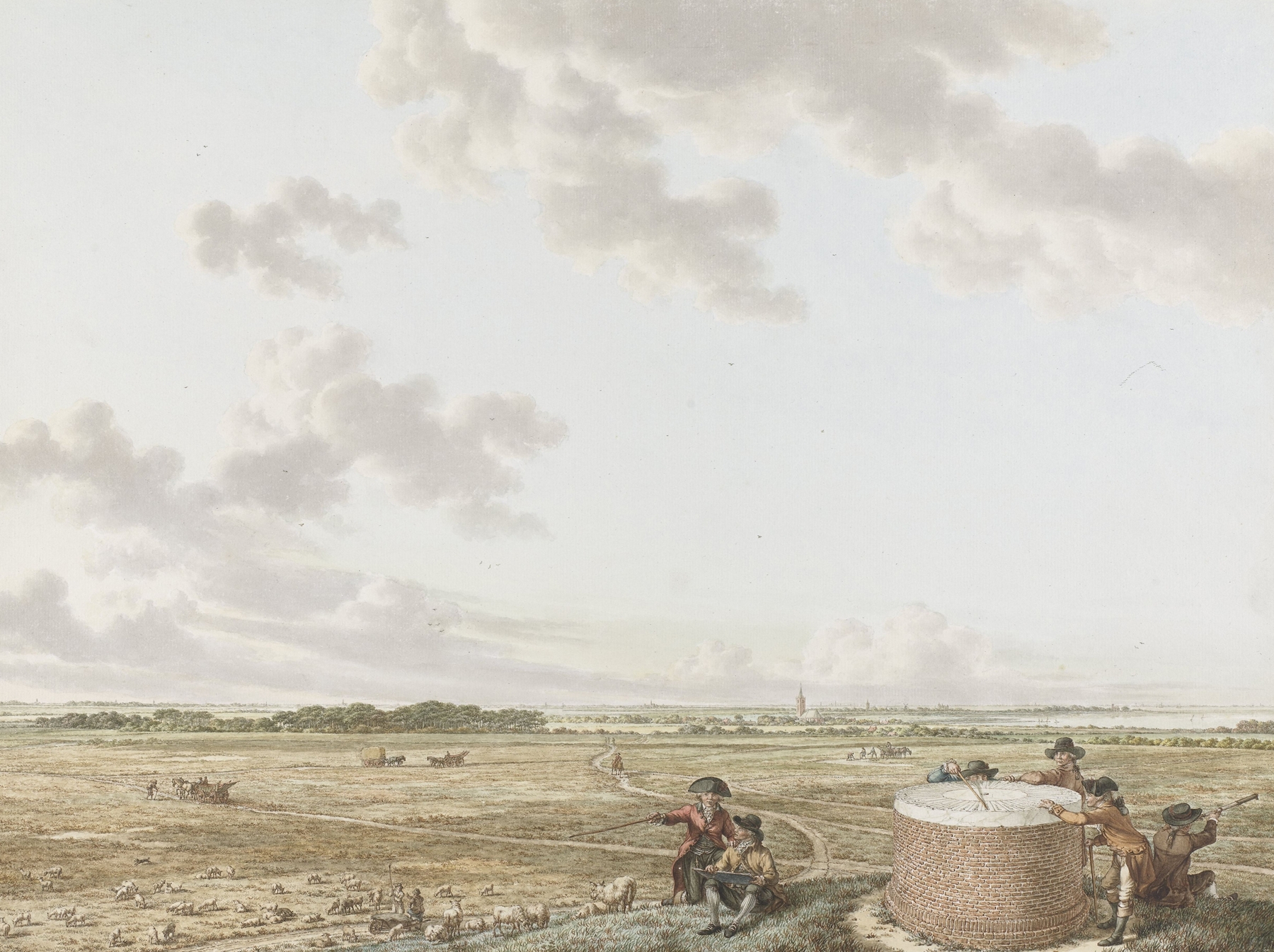 Landscape depicting Tafelberg by Jacob Cats, c. 1795, oil painting