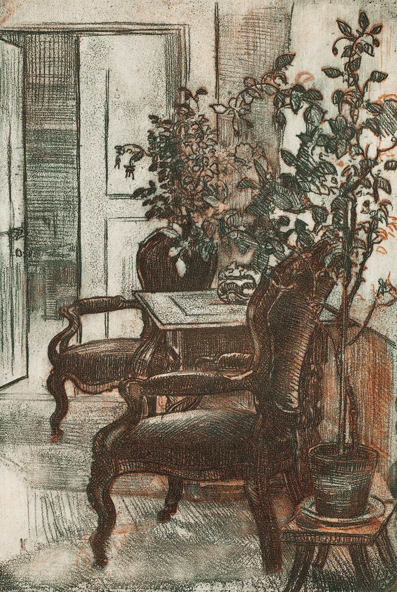 Eero Järnefelt's 'Interior Of Suviranta' captures a serene domestic scene.