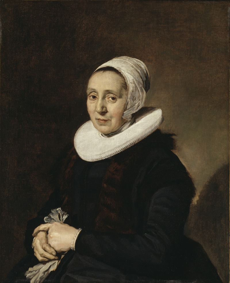 Portrait of a lady by Frans Hals, oil on canvas, showcasing her expressive gaze and soft light.