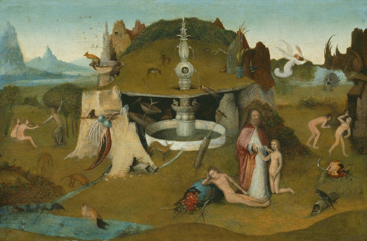 The Garden of Paradise, oil on panel by Workshop of Hieronymus Bosch