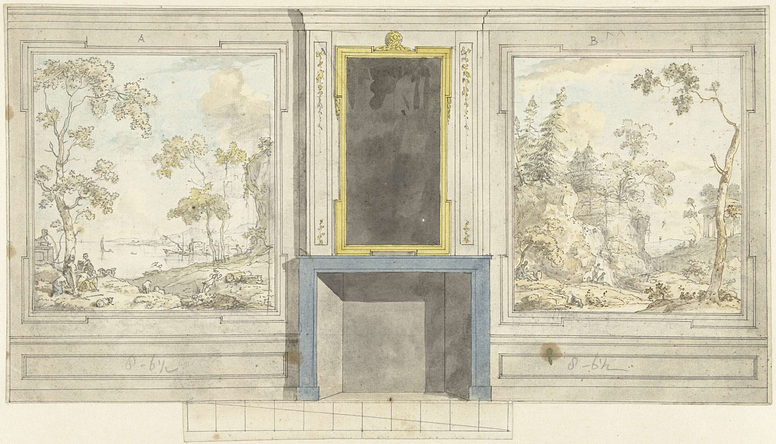 Ontwerp voor kamerwand voor Jddekinge, by Jurriaan Andriessen, public domain