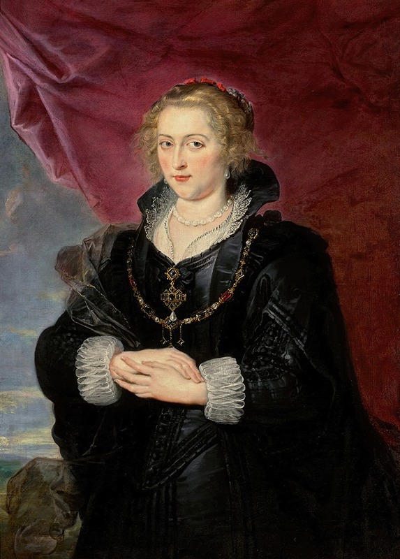 A captivating portrait by Peter Paul Rubens showcasing a lady in elegant attire.