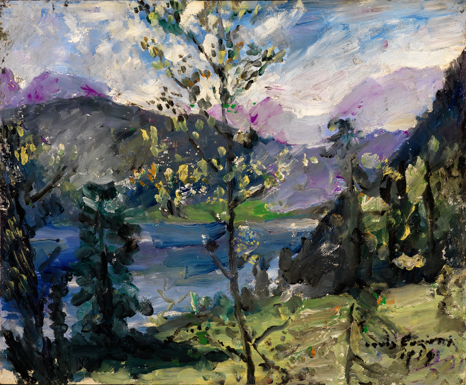 Landschaft am Walchensee, by Lovis Corinth, public domain