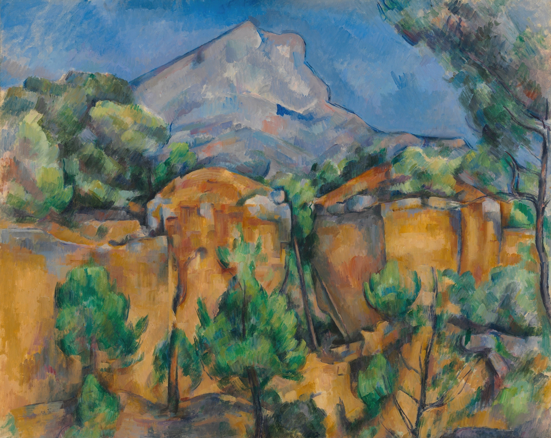 La Montagne Sainte-Victoire vue de la carrière Bibémus, by Paul Cezanne, public domain
