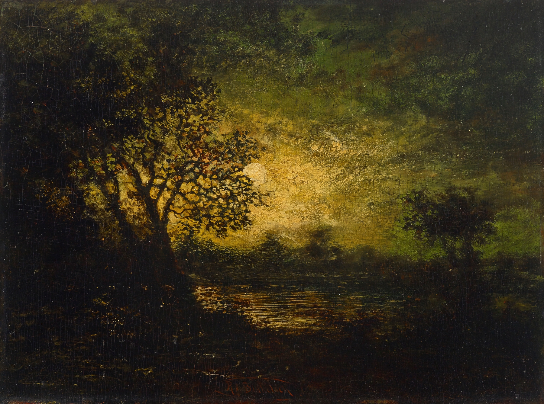 Moonlight, by Ralph Albert Blakelock, public domain