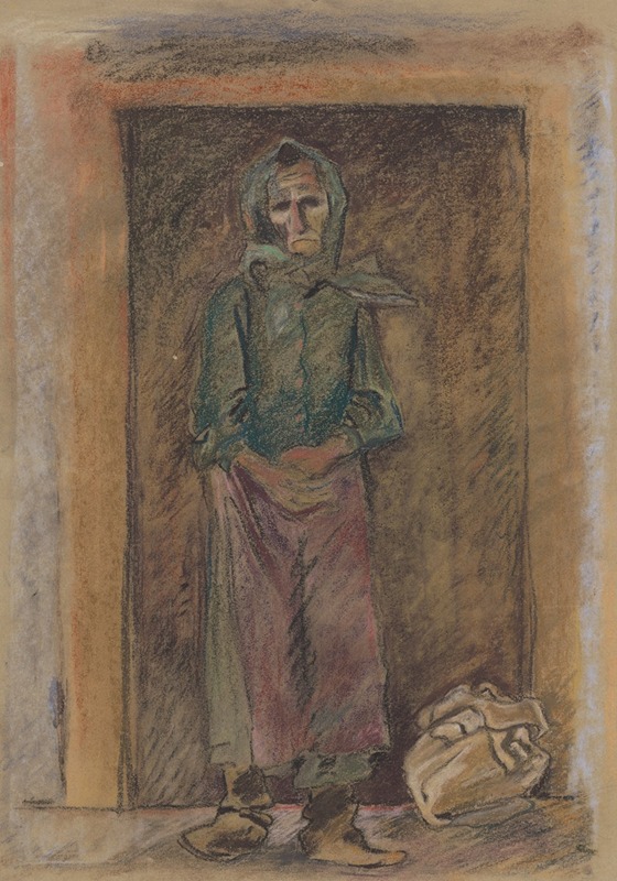 A portrait of an old woman by Arnold Peter Weisz-Kubínčan.