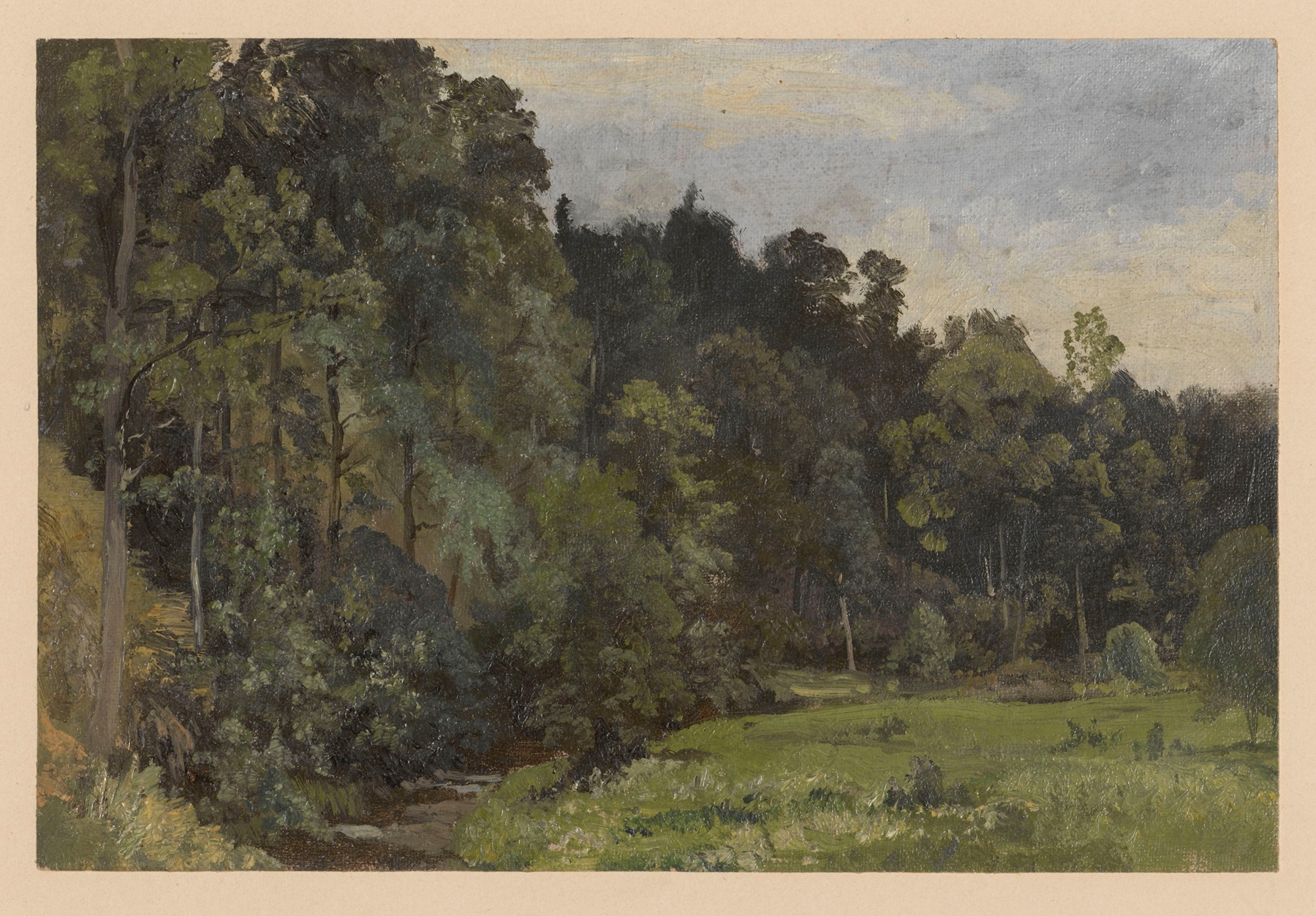 The River Czyżynka valley near the Cisy Castle, by Adolf Dressler, public domain