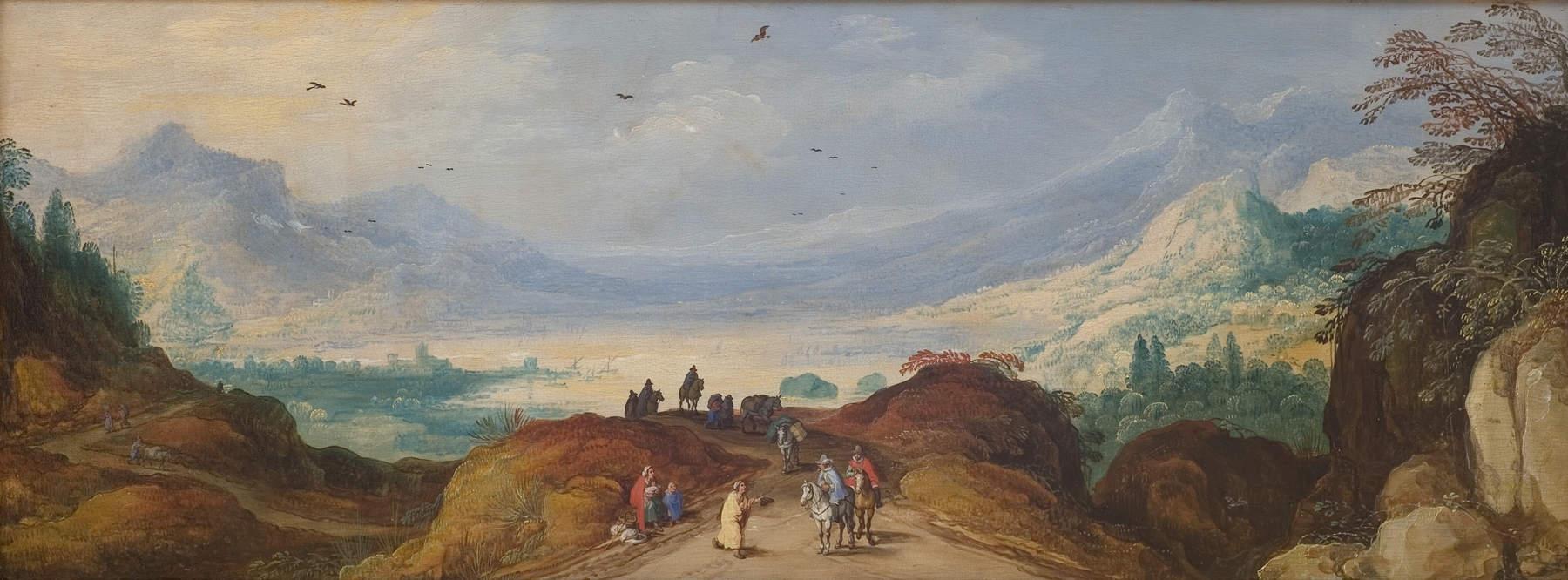 Mountain Landscape with a Lake, by Joos de Momper, public domain