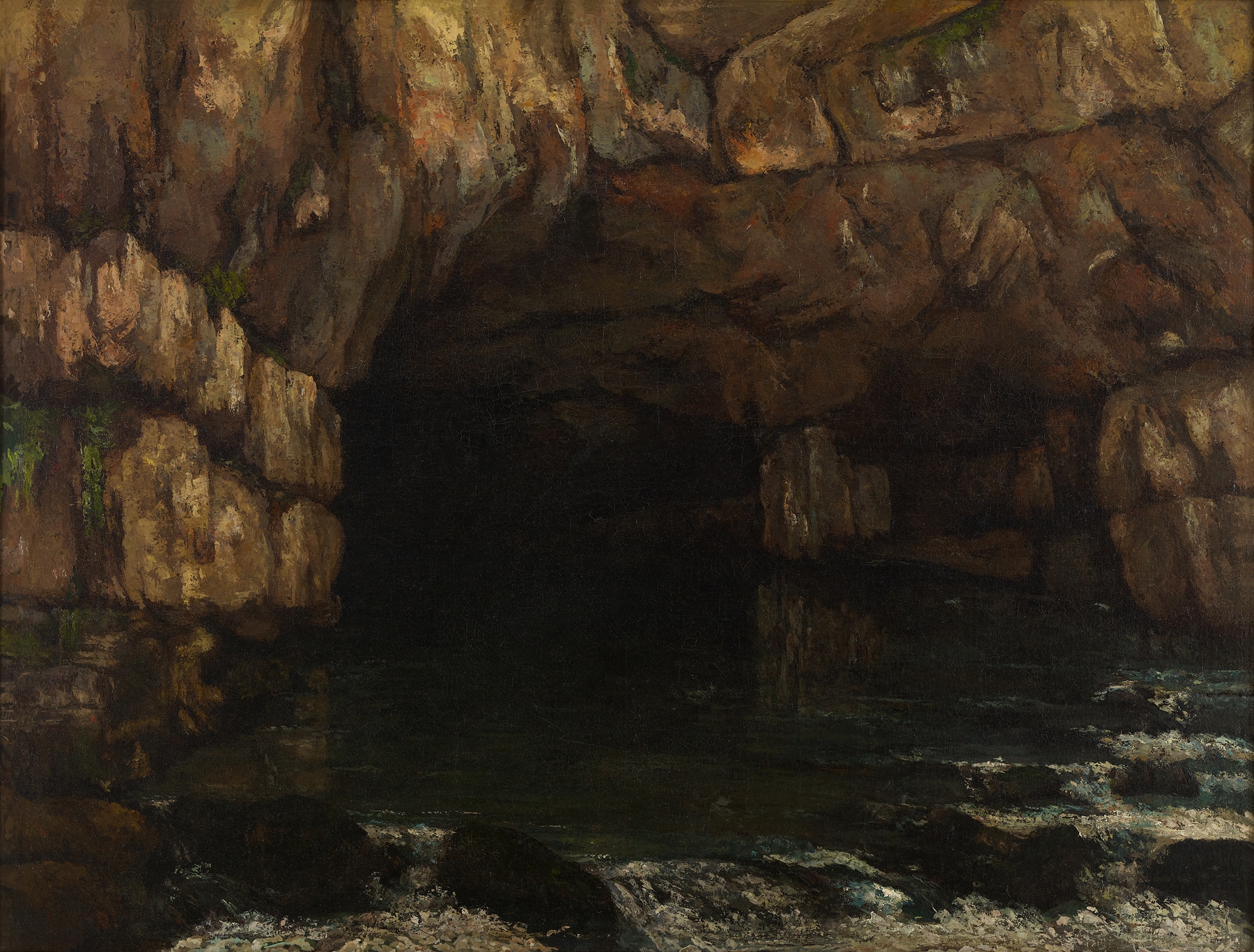 La source de la Loue (The Source of the Loue), by Gustave Courbet, public domain