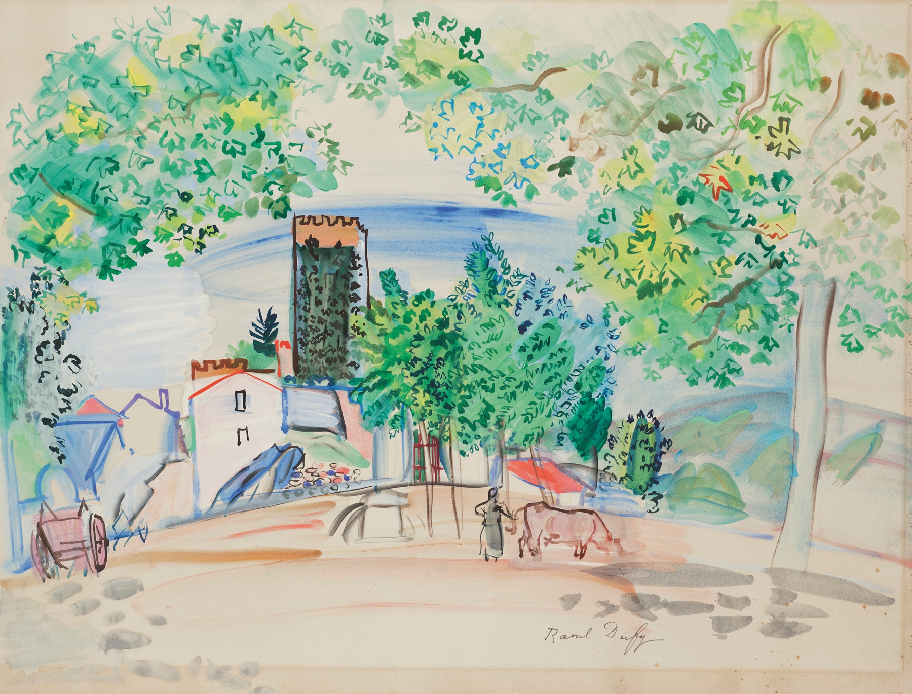Vue de la Tour de Vernet-les-Bains, by Raoul Dufy, public domain