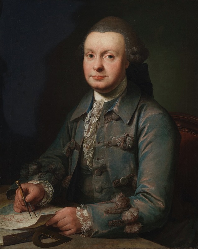 Portrait of Peder Rahr by Jens Juel, showcasing the merchant's attire and demeanor.