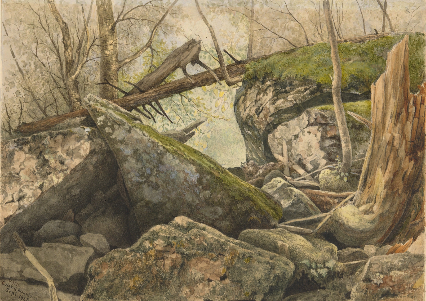 Tanglewood – Catskill Mountains by Frederick Frank Durand, oil on canvas depicting a serene forest landscape.