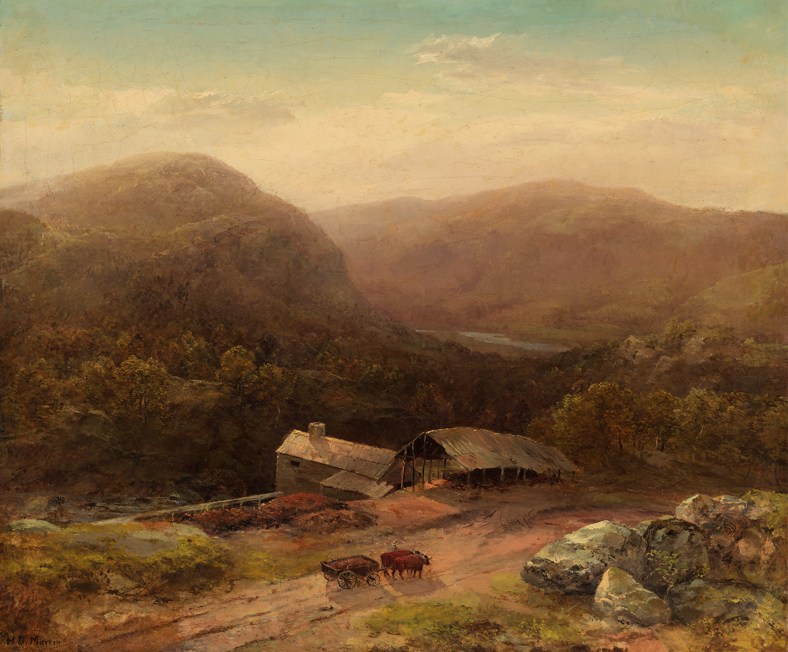Landscape of In the Housatonic Valley by Homer Dodge Martin, oil on canvas