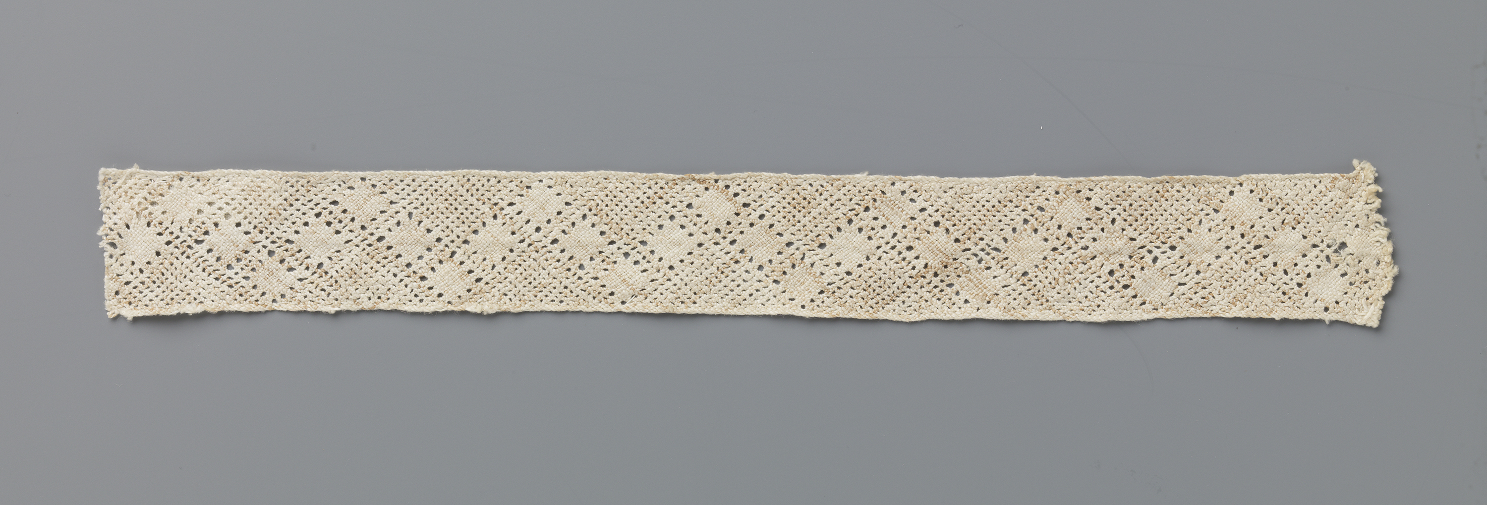 Lace piece with geometric zigzag pattern by Unknown Artist