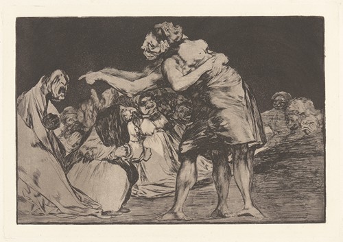 Goya's painting depicts a woman expressing her discontent with marriage.