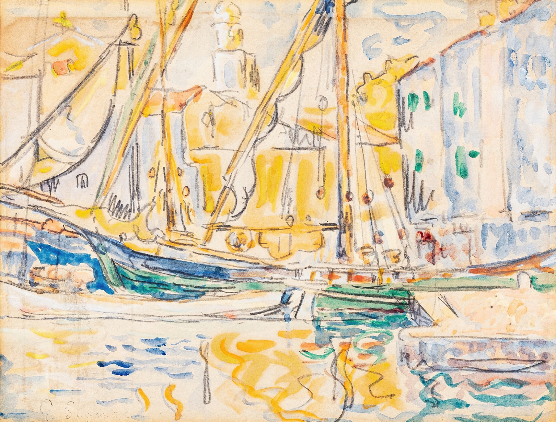 Saint-Tropez, by Paul Signac, public domain