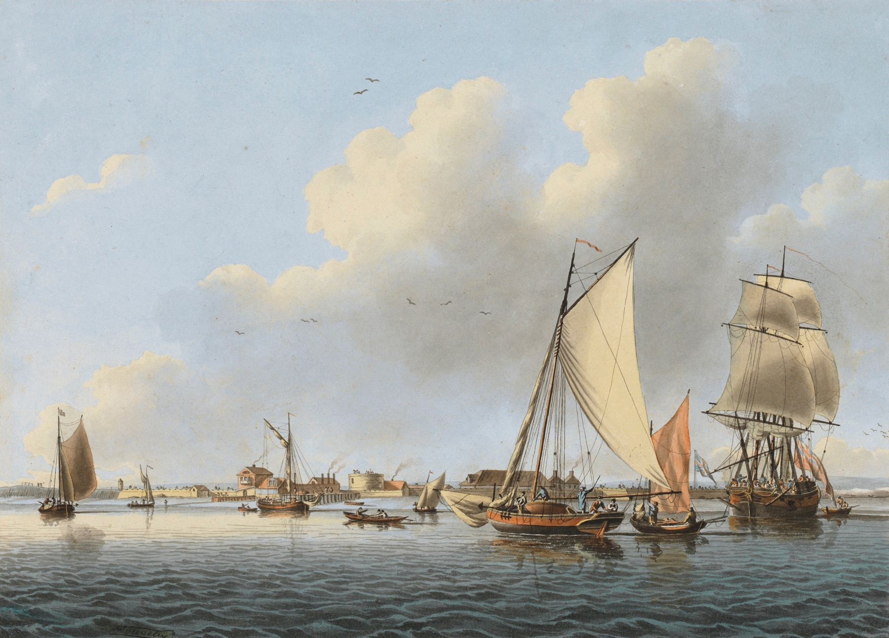 Landguard Fort, Harwich, by John Cleveley the elder, public domain